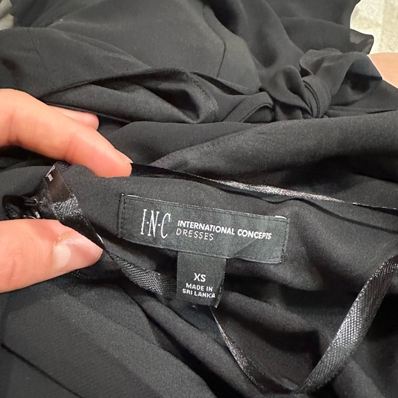 Inc long sleeve shift dress bow back black mAcys - Picture 5 of 5